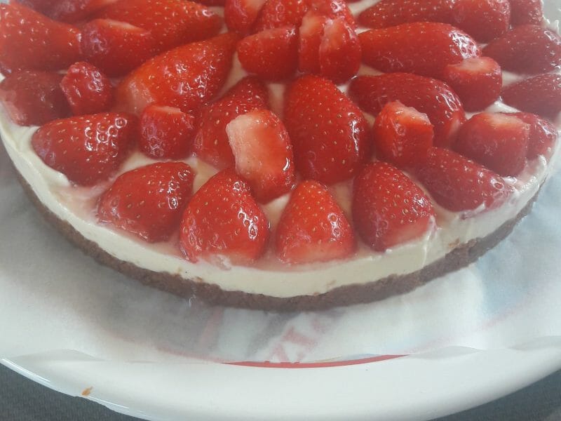 Cliquez pour zoomer ! Tarte aux fraises sans cuisson Thermomix par sab01800