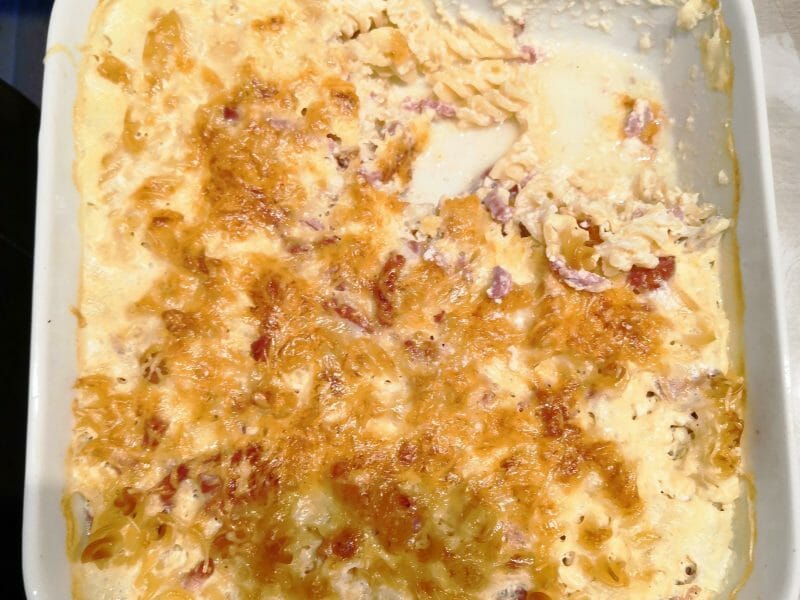 Cliquez pour zoomer ! Gratin de fusilli au jambon Thermomix par sab01800