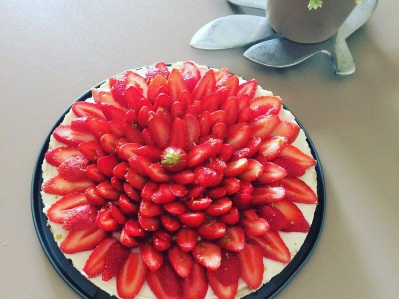 Cliquez pour zoomer ! Tarte aux fraises sans cuisson Thermomix par Sofdusud