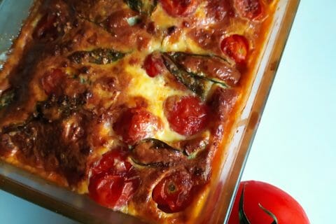 Cliquez pour zoomer ! Clafoutis tomates cerises et fromage de chèvre Thermomix par celine_460