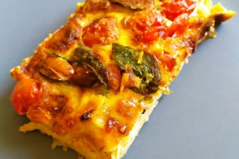 Cliquez pour zoomer ! Clafoutis tomates cerises et fromage de chèvre Thermomix par celine_460