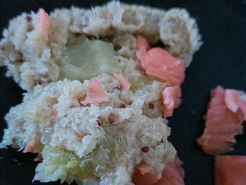 Cliquez pour zoomer ! Risotto de quinoa, courgettes et saumon Thermomix par scipou