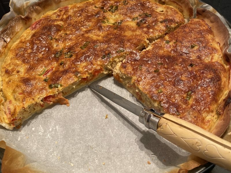 Cliquez pour zoomer ! Tarte au thon, tomate et moutarde Thermomix par sandra_215