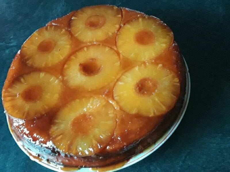 Cliquez pour zoomer ! Gâteau renversé à l’ananas Thermomix par Pauline M