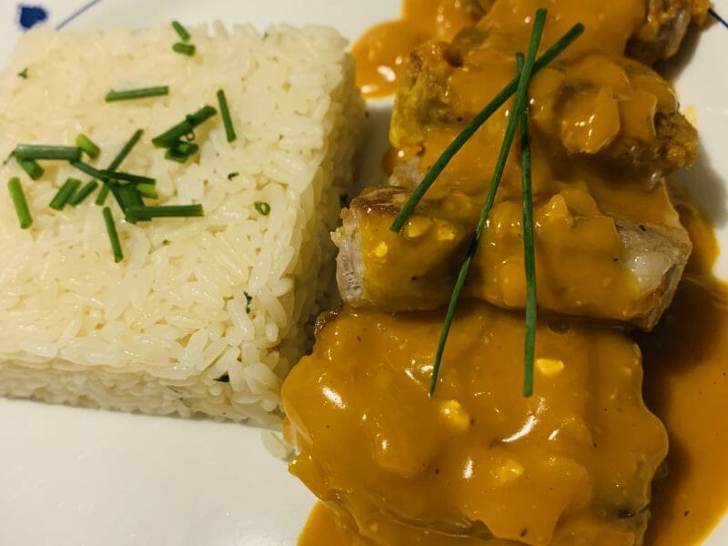 Cliquez pour zoomer ! Filet mignon de porc au lait de coco Thermomix par pammy49