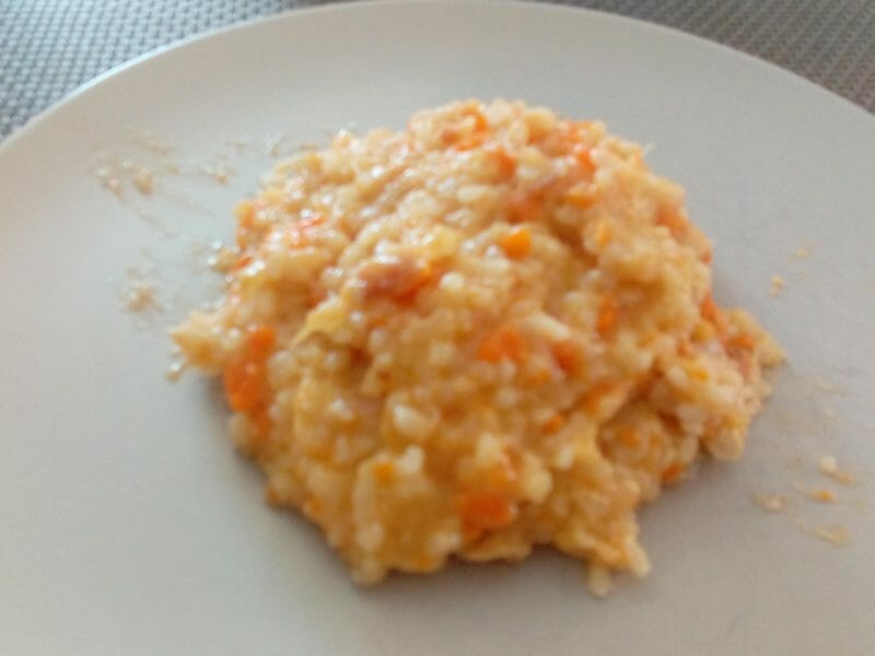Cliquez pour zoomer ! Risotto carottes et saumon fumé Thermomix par Manou29