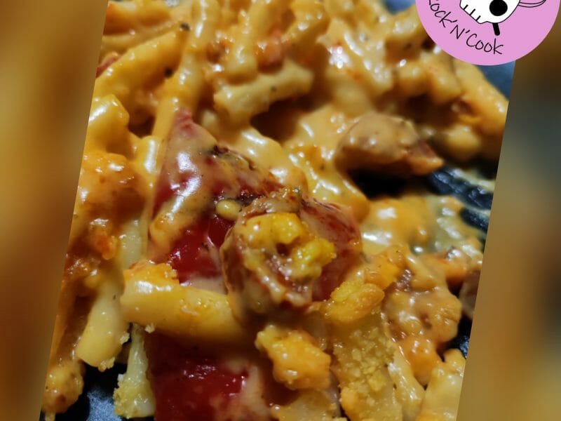 Cliquez pour zoomer ! Gratin de macaroni poivrons et chorizo Thermomix par natacha.meziere