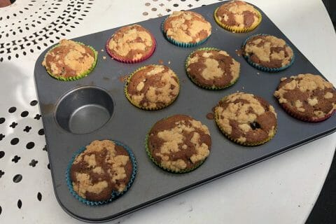 Cliquez pour zoomer ! Muffins aux mûres façon crumble Thermomix par dodylay