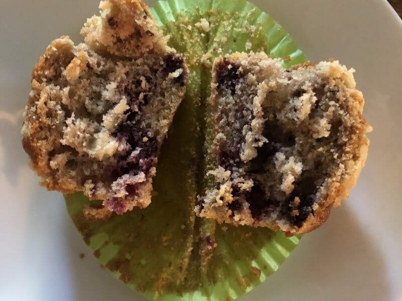 Cliquez pour zoomer ! Muffins aux mûres façon crumble Thermomix par dodylay