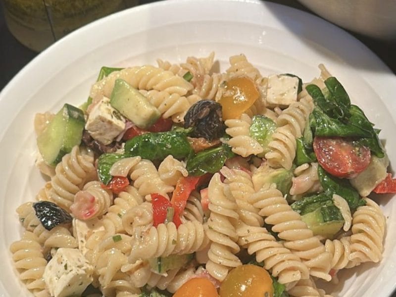 Cliquez pour zoomer ! Salade de pâtes à la grecque Thermomix par sabrynou