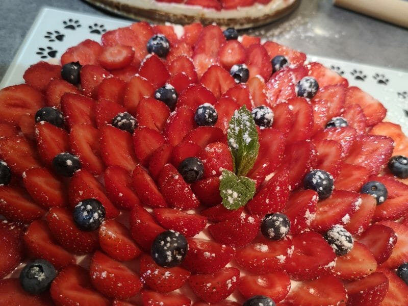 Cliquez pour zoomer ! Tarte aux fraises sans cuisson Thermomix par joanna_28