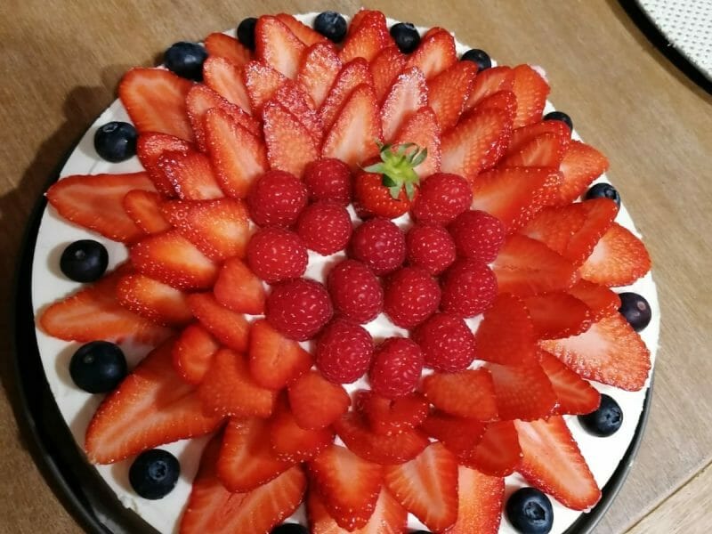 Cliquez pour zoomer ! Tarte aux fraises sans cuisson Thermomix par Viwinny