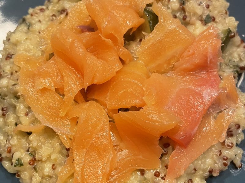Cliquez pour zoomer ! Risotto de quinoa, courgettes et saumon Thermomix par mariecluz