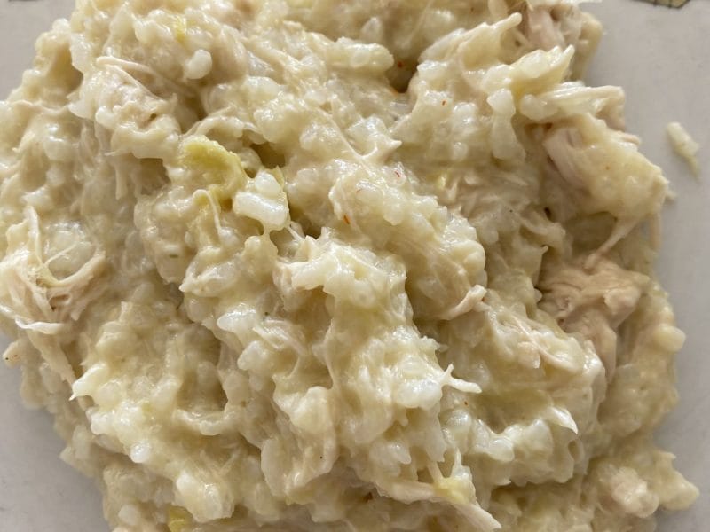 Cliquez pour zoomer ! Risotto au poulet, épinards et poireaux Thermomix par gessie