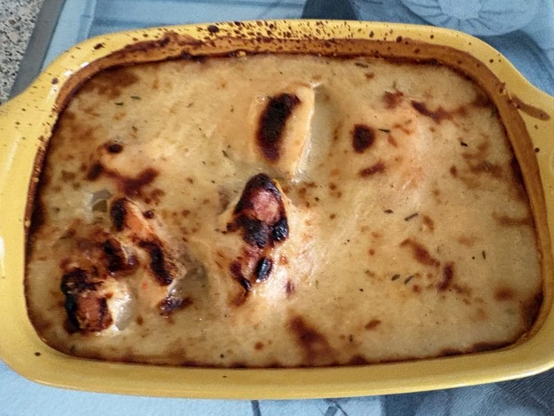 Cliquez pour zoomer ! Poulet à la crème et aux oignons Thermomix par gessie