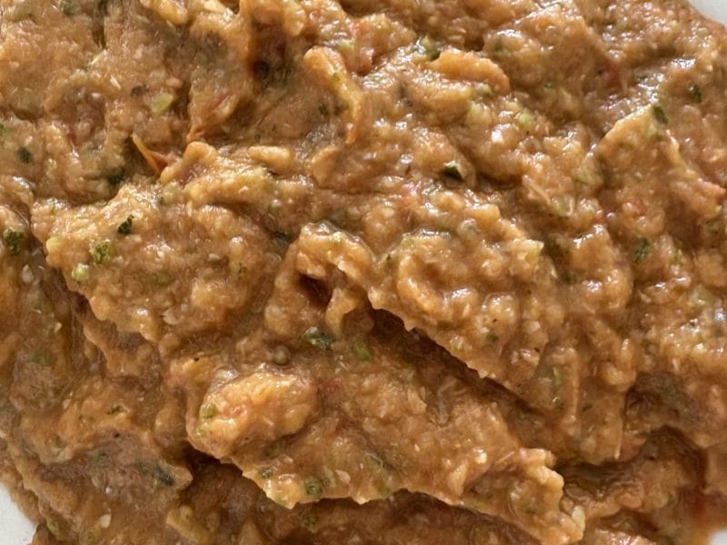 Cliquez pour zoomer ! Salade aubergines, courgettes et tomates Thermomix par gessie