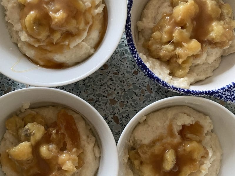 Cliquez pour zoomer ! Riz au lait de coco et bananes caramélisées Thermomix par gessie