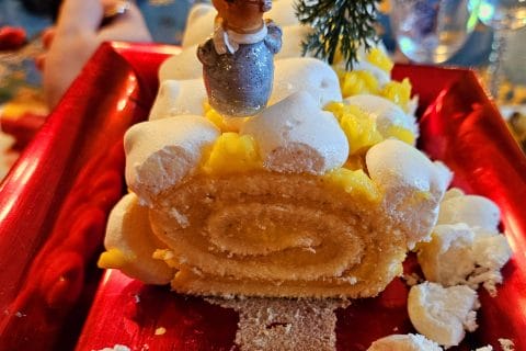 Cliquez pour zoomer ! Bûche au citron meringuée Thermomix par Tibonite