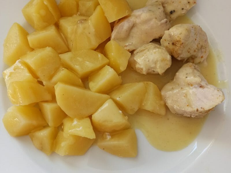 Cliquez pour zoomer ! Blancs de poulet sauce moutarde et curry Thermomix par amandine24750