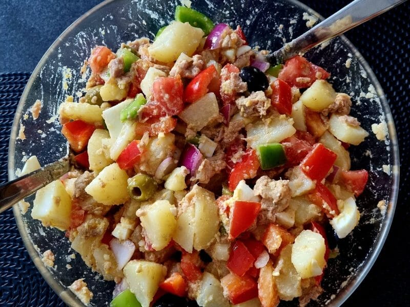 Cliquez pour zoomer ! Salade de pommes de terre au thon Thermomix par danilita