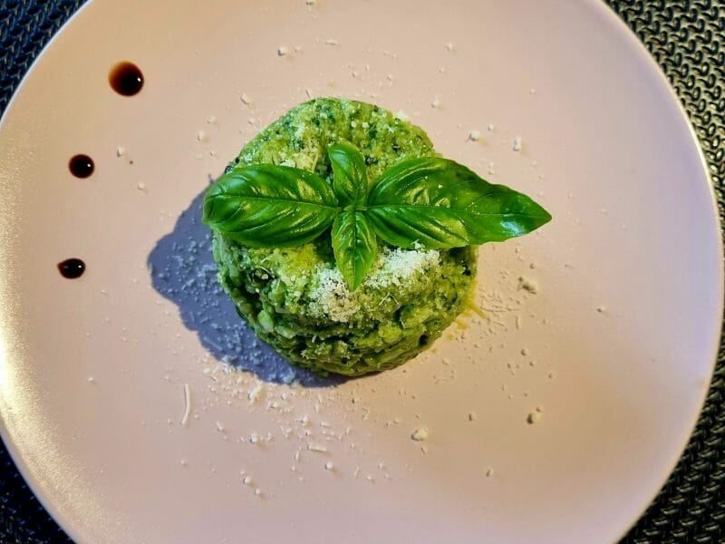 Cliquez pour zoomer ! Risotto au pesto d’épinards et basilic Thermomix par danilita