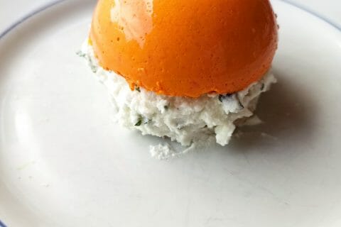 Cliquez pour zoomer ! Dômes à la mousse de poivrons et chèvre frais Thermomix par Adhellyart