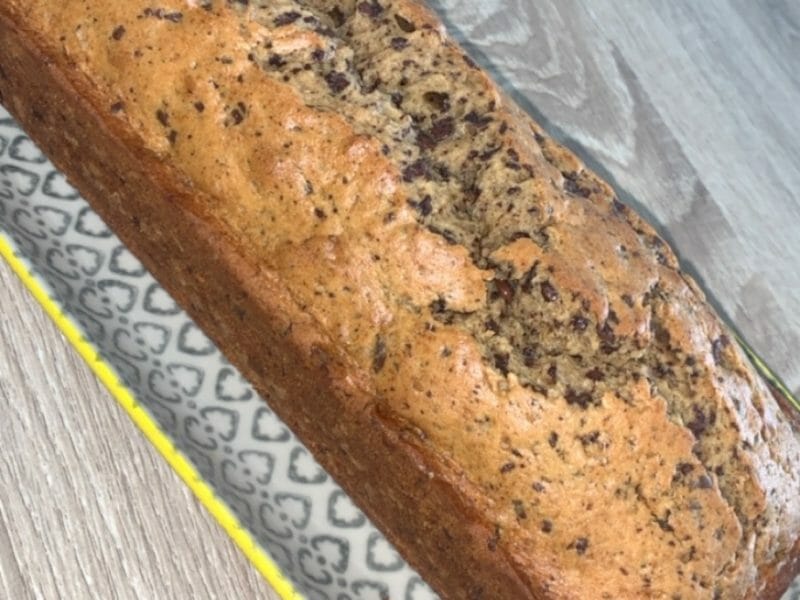 Cliquez pour zoomer ! Cake banane et pépites de chocolat Thermomix par romanesaf