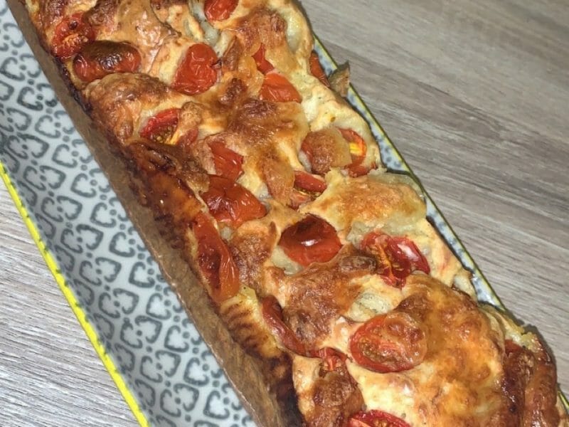 Cliquez pour zoomer ! Cake tomates mozzarella et lardons Thermomix par romanesaf