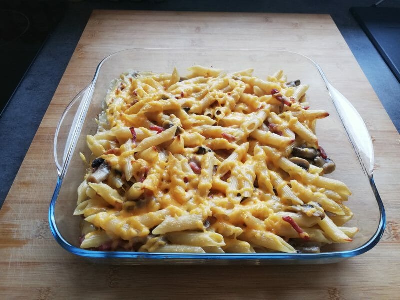 Cliquez pour zoomer ! Gratin de pennes aux champignons Thermomix par lalou621
