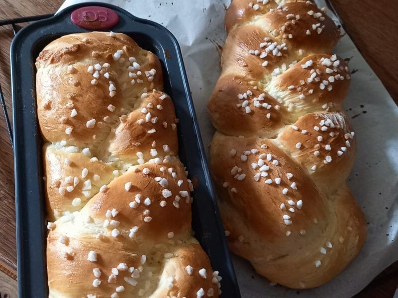 Cliquez pour zoomer ! Brioche tressée à la mie filante Thermomix par Katia