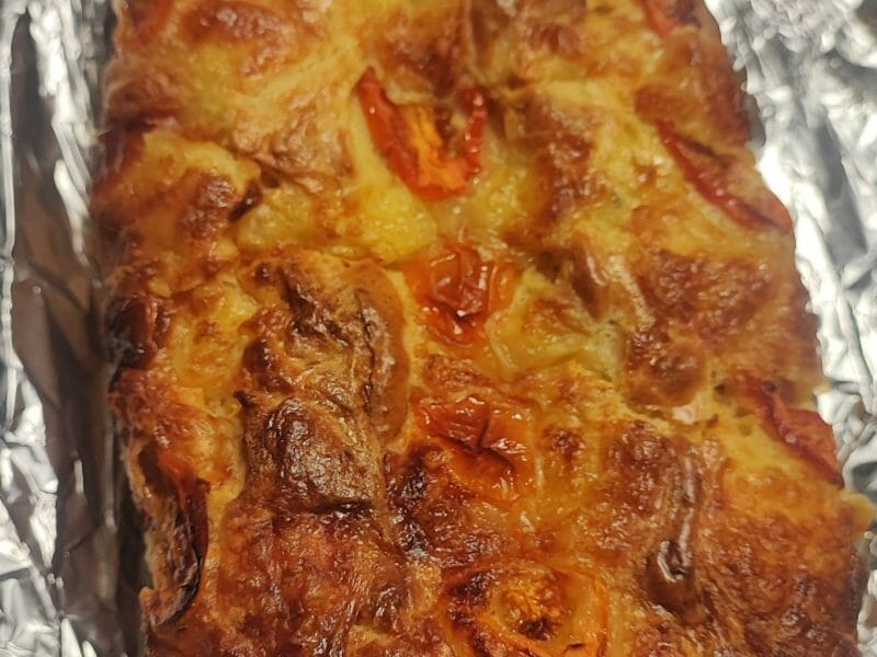 Cliquez pour zoomer ! Cake tomates mozzarella et lardons Thermomix par tita67