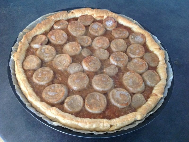 Cliquez pour zoomer ! Tarte de boudin blanc et chutney d’ananas Thermomix par pookie