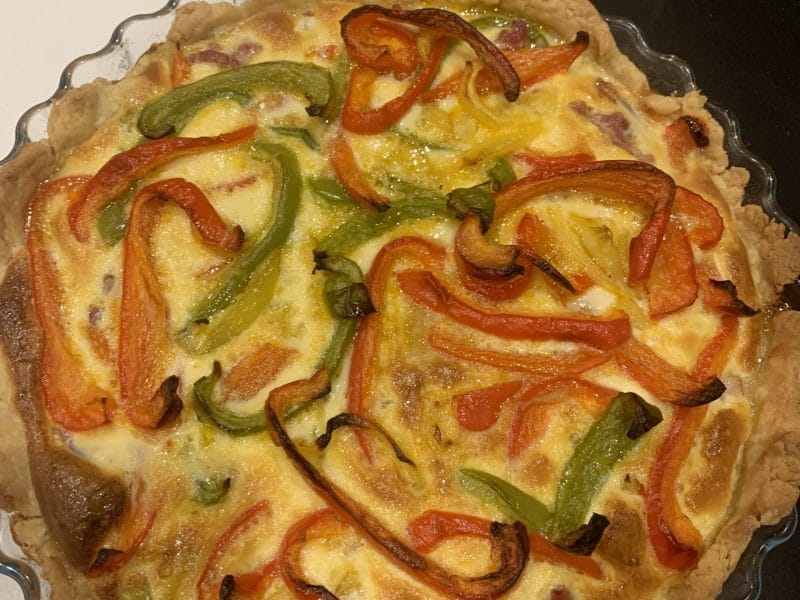Cliquez pour zoomer ! Quiche poivrons et chorizo Thermomix par supercuisine