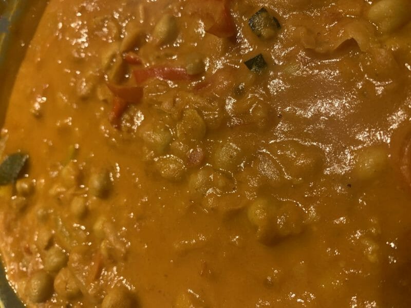 Cliquez pour zoomer ! Curry de pois chiches au lait de coco Thermomix par supercuisine