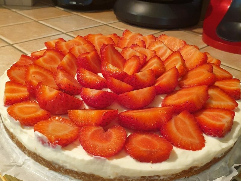 Cliquez pour zoomer ! Tarte aux fraises sans cuisson Thermomix par sandrine_324