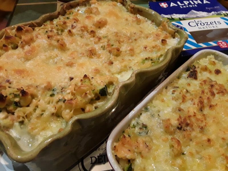 Cliquez pour zoomer ! Gratin de crozets aux courgettes et saumon fumé Thermomix par COCONUTS84
