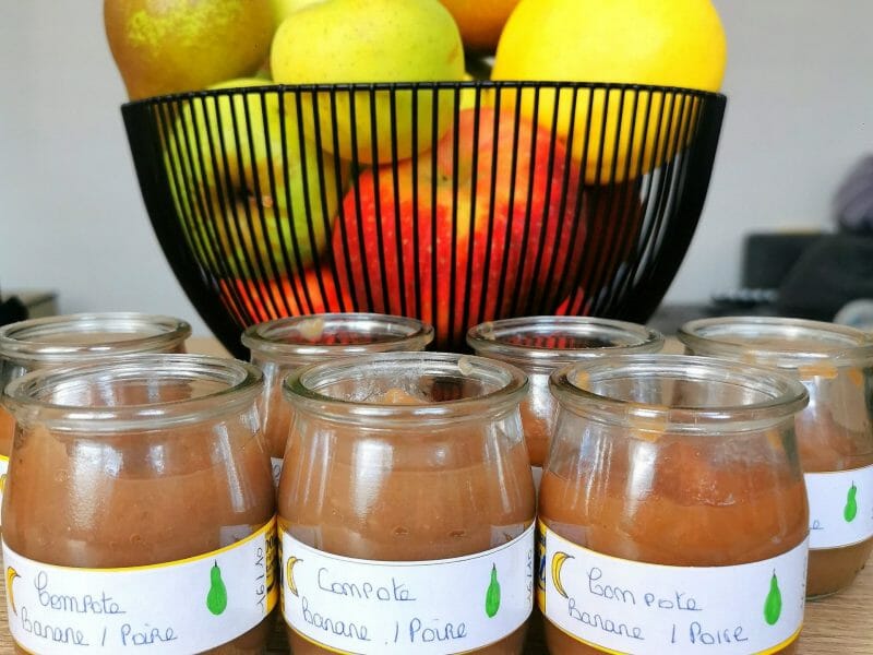 Cliquez pour zoomer ! Compote poires et bananes Thermomix par aliceetdavid
