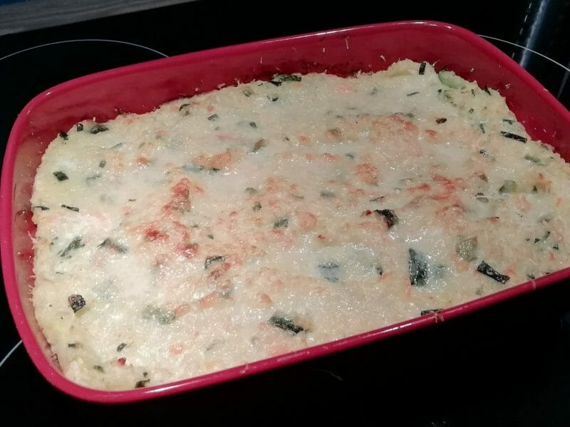 Cliquez pour zoomer ! Gratin de perles, saumon et courgettes Thermomix par Soso