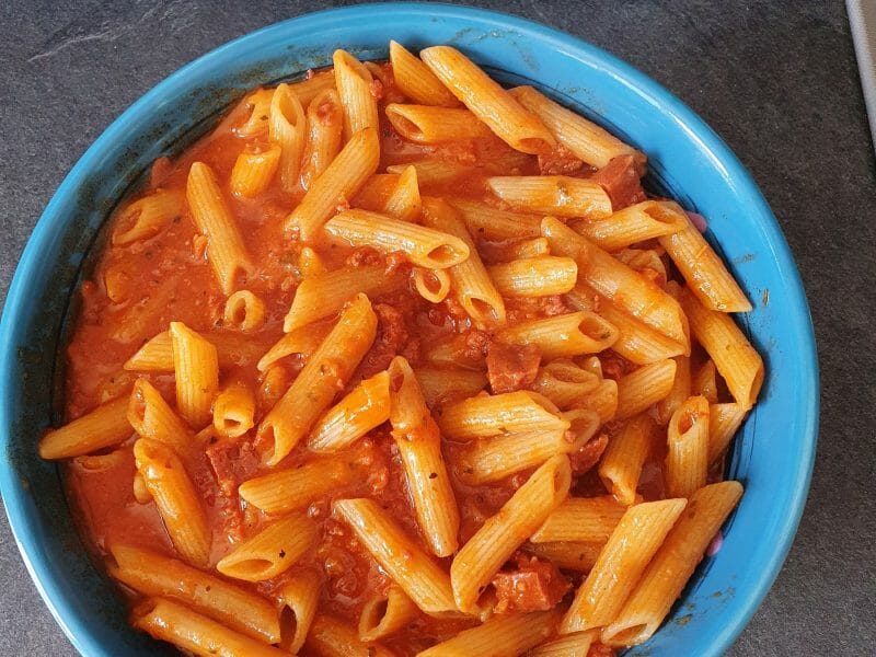 Cliquez pour zoomer ! Penne au chorizo Thermomix par marie68