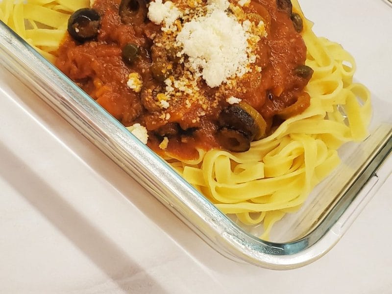 Cliquez pour zoomer ! Penne alla puttanesca Thermomix par elnails