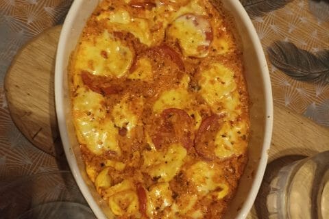 Cliquez pour zoomer ! Gratin de tortellini tomate mozzarella Thermomix par lissou49