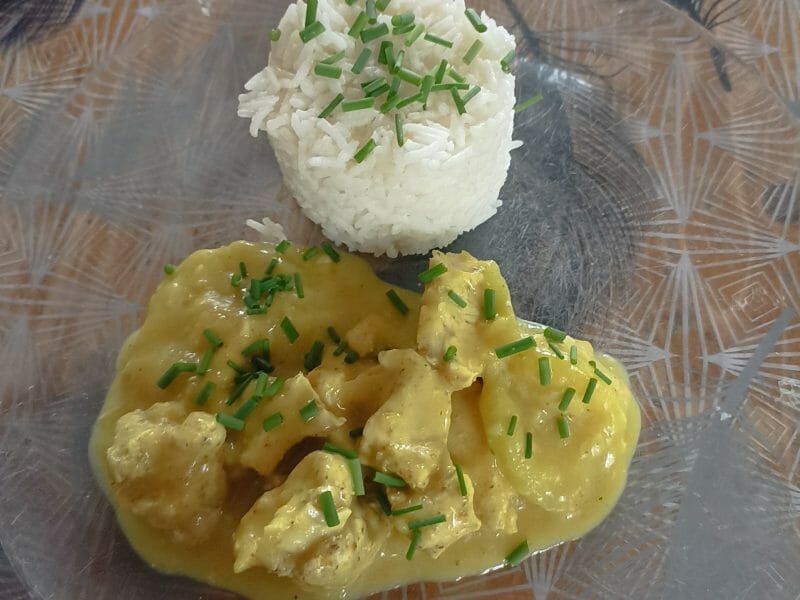 Cliquez pour zoomer ! Blancs de poulet sauce moutarde et curry Thermomix par lissou49