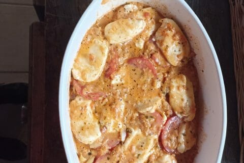 Cliquez pour zoomer ! Gratin de tortellini tomate mozzarella Thermomix par lissou49