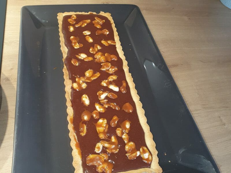 Cliquez pour zoomer ! Tarte au chocolat et cacahuètes caramélisées Thermomix par sorayabiz