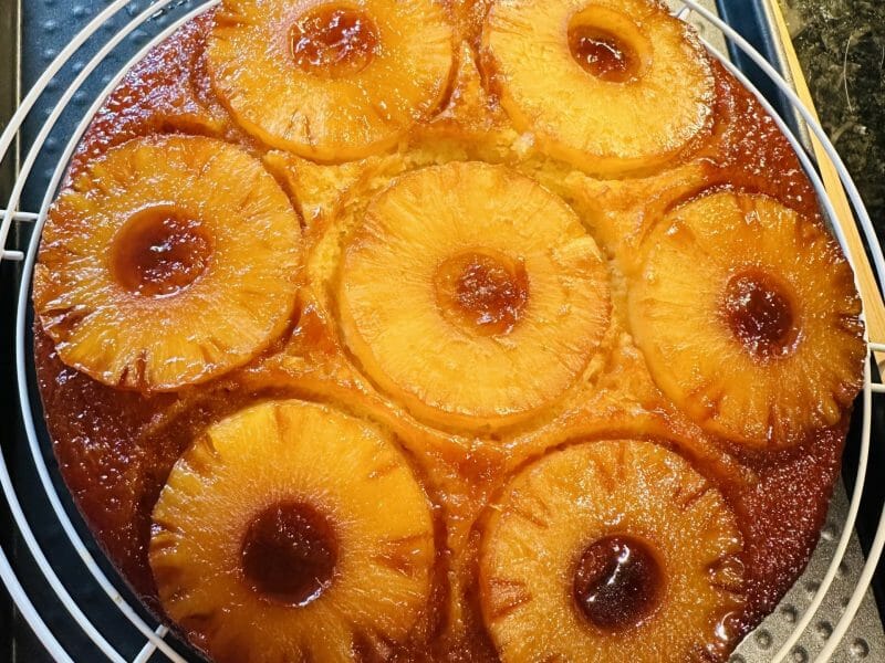 Cliquez pour zoomer ! Gâteau renversé à l’ananas Thermomix par La cuisine d’Elo