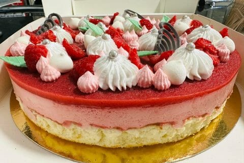 Cliquez pour zoomer ! Bavarois aux framboises Thermomix par La cuisine d’Elo