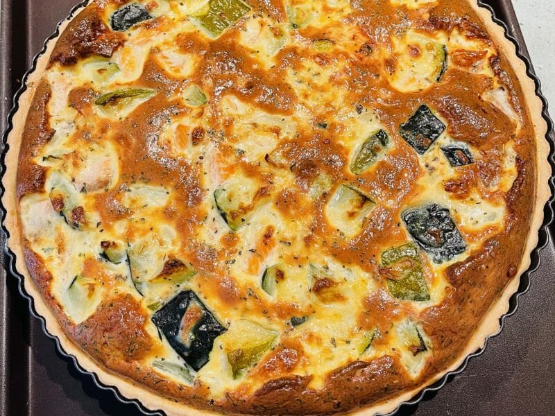 Cliquez pour zoomer ! Quiche saumon et courgettes Thermomix par La cuisine d’Elo