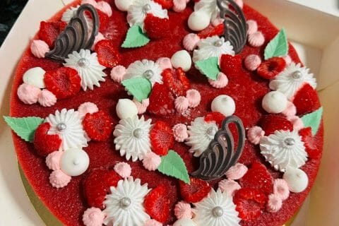 Cliquez pour zoomer ! Bavarois aux framboises Thermomix par La cuisine d’Elo