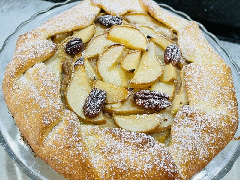 Cliquez pour zoomer ! Tarte rustique poire pécan Thermomix par La cuisine d’Elo