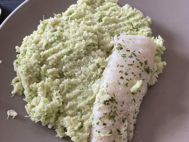 Cliquez pour zoomer ! Saumon sur purée de brocolis Thermomix par Ingpat